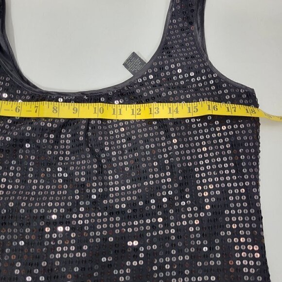 New York & Company Women's Black Full Sequins Sheath Cocktail Dress Sz 8 - Picture 12 of 13